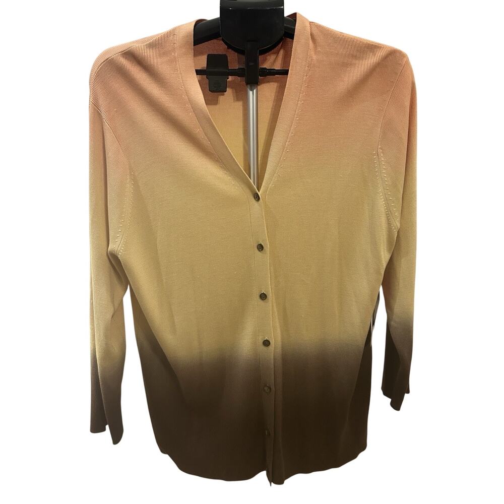 NWT Anne Klein 100% Silk Ombre Cardigan size 2x
